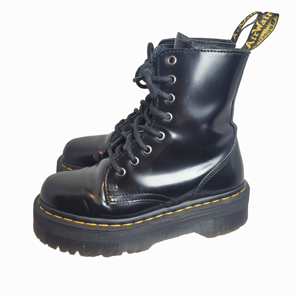 Dr. Martens Black Jadon Platform Black Patent Boots Size Women's 5 - EU 36 - 3UK